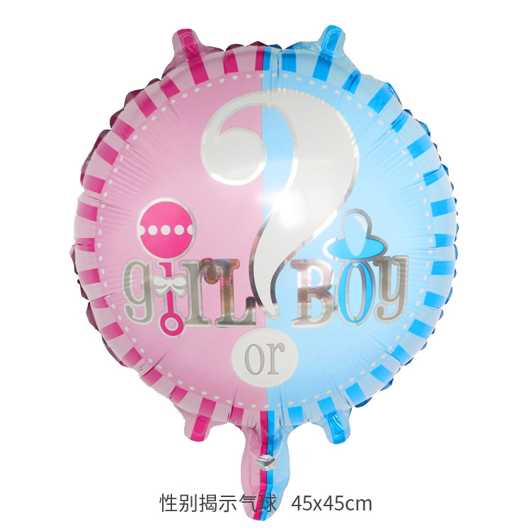 Bong Bóng Tráng Nhôm 45.72 cm In Chữ Girl Or Boy Trang Trí Tiệc