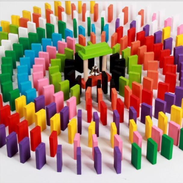 Đồ chơi gỗ Domino nhiều màu 120 chi tiết- Đồ chơi trẻ em