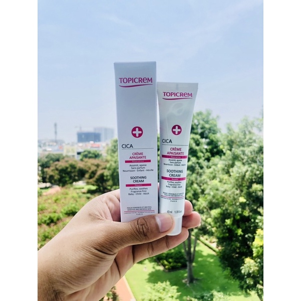 Topicrem Cica Soothing Cream - Kem dưỡng phục hồi da, dưỡng ẩm và làm êm dịu da 40ml