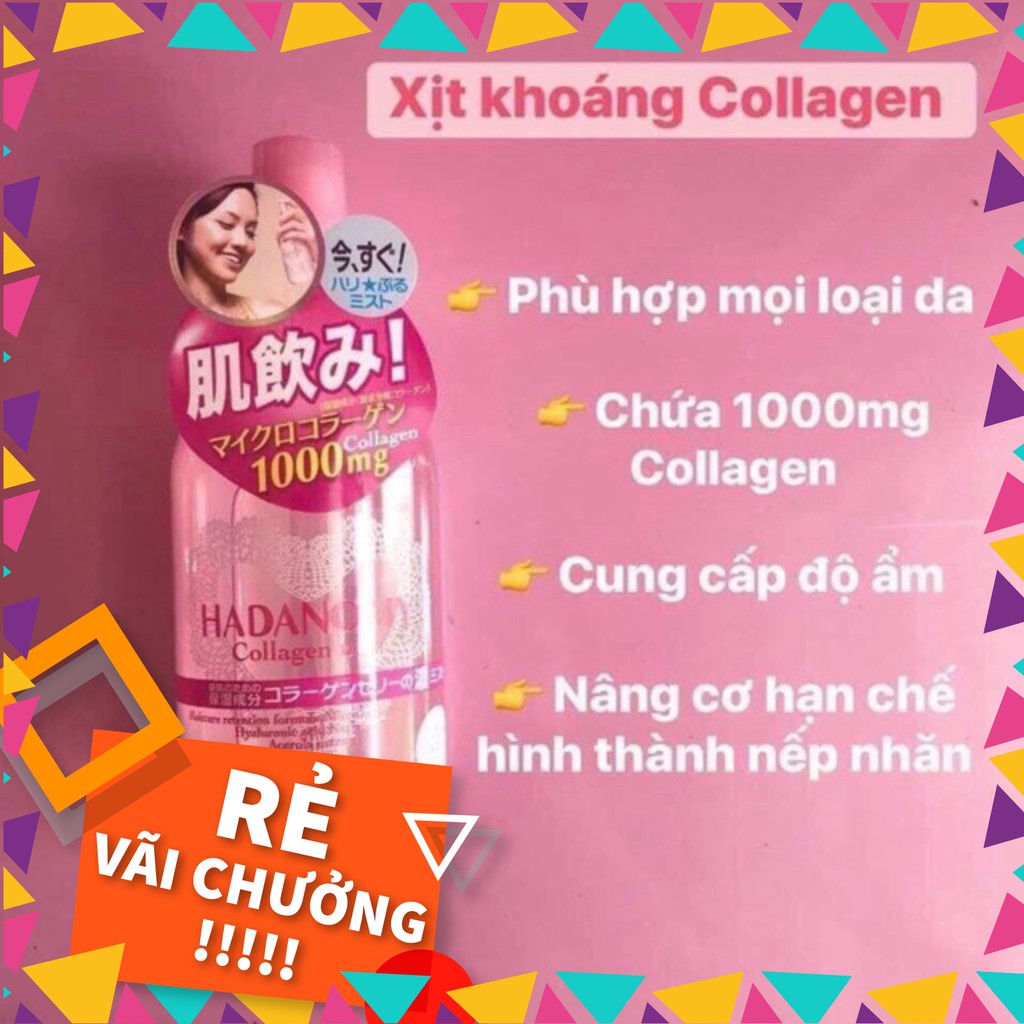 XỊT KHOÁNG COLLAGEN HADANOMY 250ml  -Nội địa Nhật