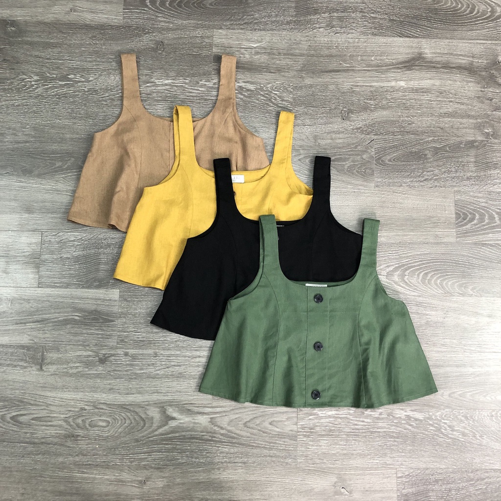 Áo HOBBS crop nút dây bảng 4M