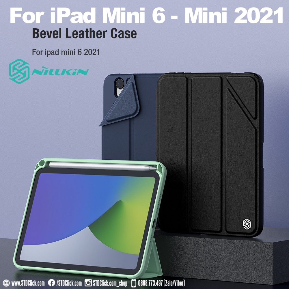 BAO DA IPAD MINI 6 - MINI 2021 NILLKIN BEVEL CHÍNH HÃNG