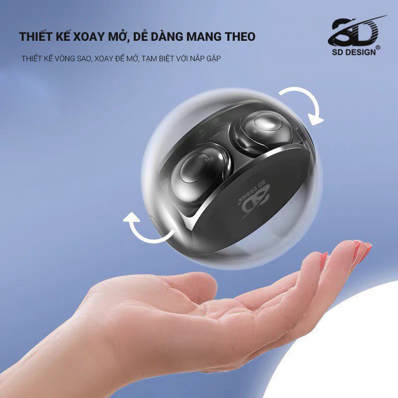 Tai Nghe Bluetooth PH-68 mini không dây chính hãng SD Design âm thanh hay chống ồn tốt kiểu dáng độc lạ