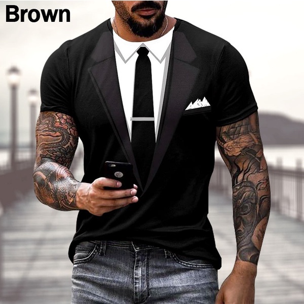 Áo Thun Ngắn Tay In Hình 3D Thời Trang Dành Cho Nam