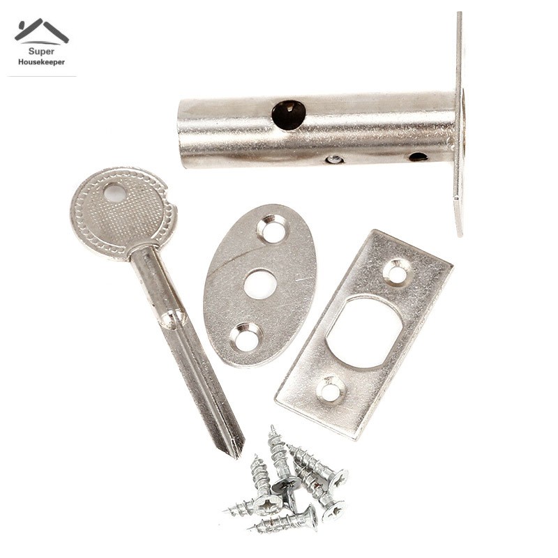 2Set Stainless Steel Security Door Bolts with Fitting Star Key Secure Strong Dead Lock