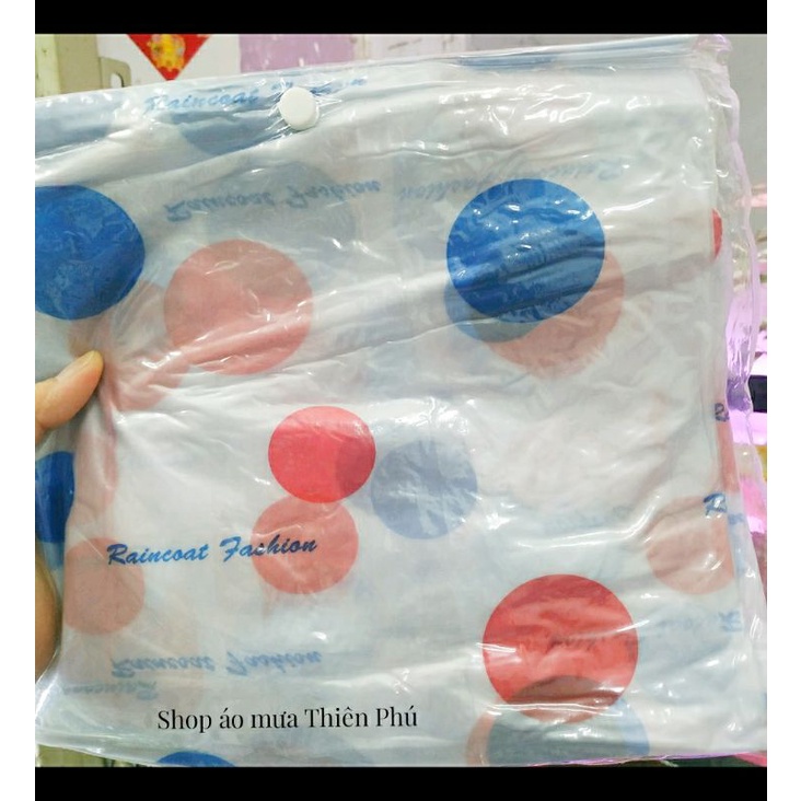 Áo mưa cánh dơi chấm bi trong suốt cho nam và nữ Giá sỉ, Vải nhựa pvc dẻo, Thiên Phú Raincoat