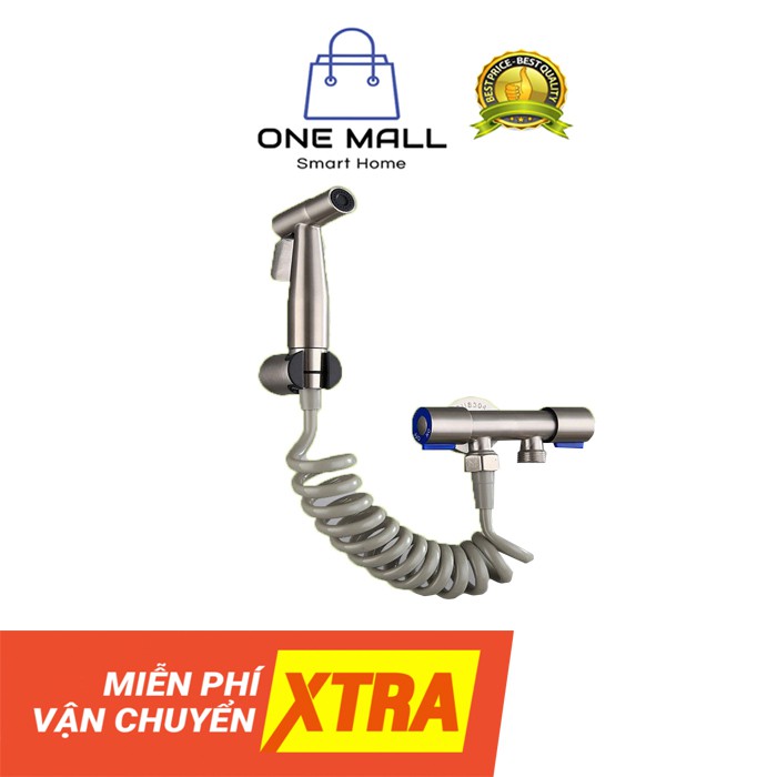 Bộ vòi xịt rửa, vệ sinh bồn cầu đa năng. Chất liệu Inox 304. Aone mall