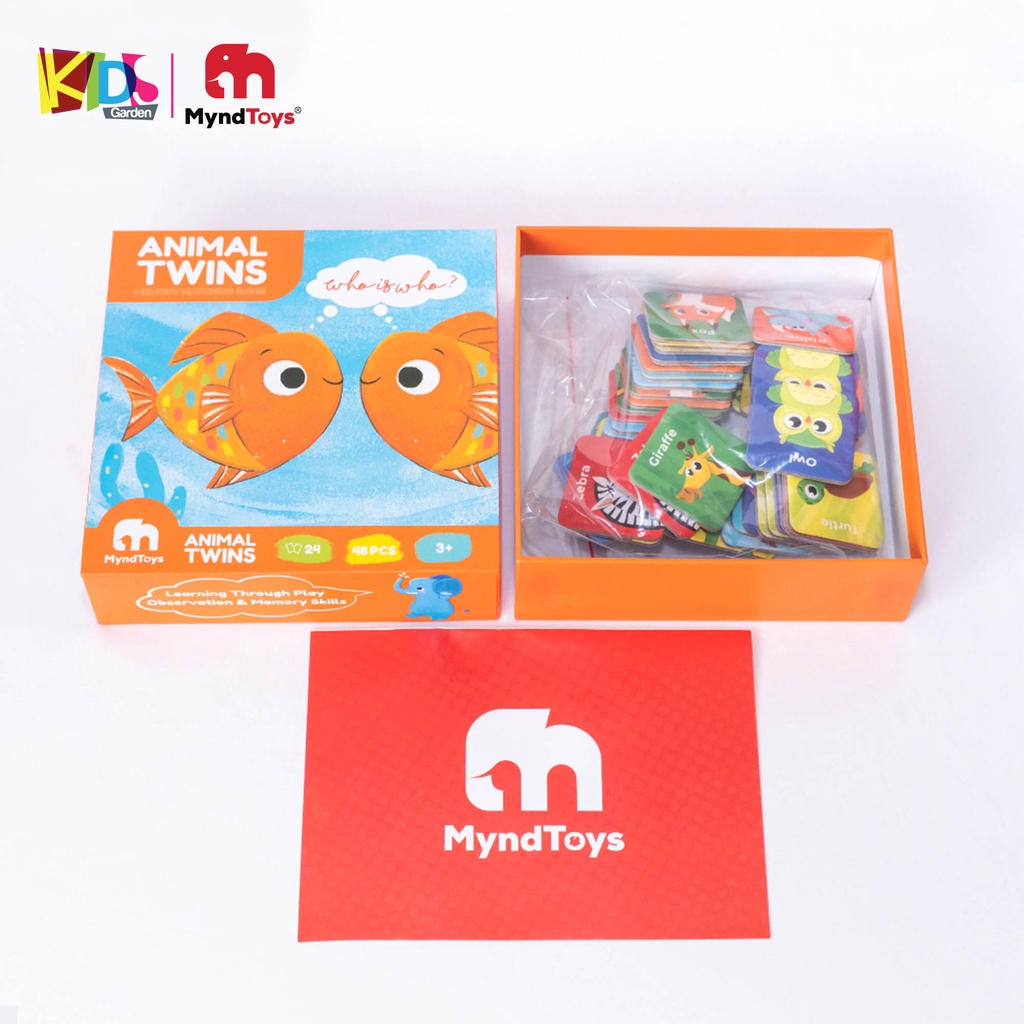 Đồ chơi xếp hình cho bé bộ ghép hình MYNDTOYS 48 mảnh với chủ đề động vật cho trẻ từ 2 tuổi MT06-BGATMatch KIDSGARDEN