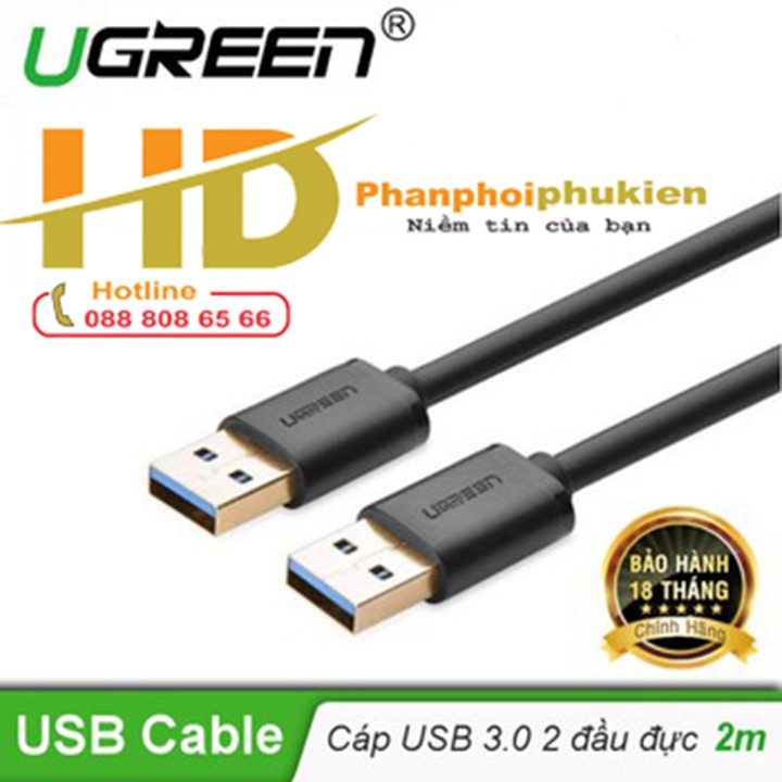 Cáp USB 3.0 Nối Dài 2 Đầu Đực 1m UGREEN 10370