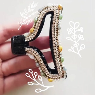 Kẹp nửa đầu đính cườm