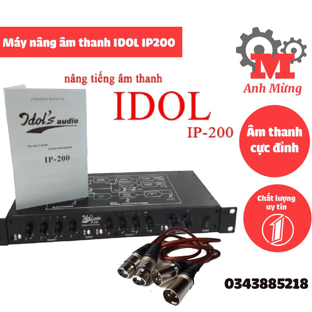 Máy nâng tiếng karaoke IDOL IP-200 chuyên nghiệp tặng dây canon