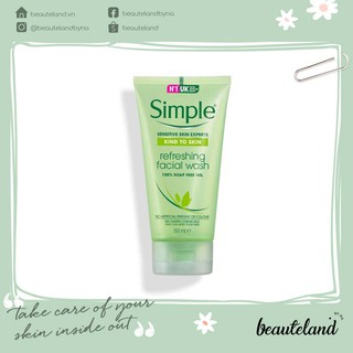 Sữa rửa mặt dưỡng ẩm, sạch sâu dành cho da Simple Refresing Facial Wash Gel 150ml