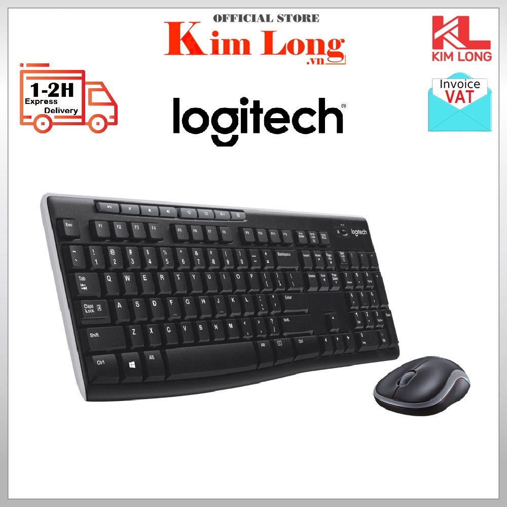 Bộ bàn phím chuột Logitech MK270 / MK270R Không Dây - Bảo hành 3 năm chính hãng