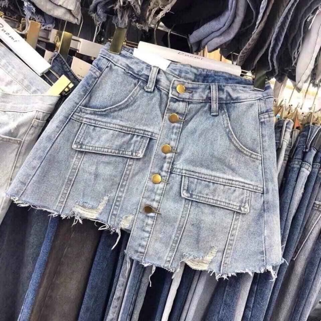 QUẦN GIẢ VÁY CÚC LỆCH TÀ SIÊU ĐẸP