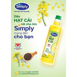 Dầu ăn Simply Hạt cải 1L