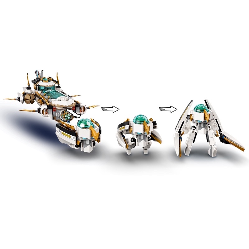 Lắp ráp Ninjago 60086 / 61110 / MG861 Chiến hạm Hydro Bounty 1.211 pcs / 611pcs / 607pcs
