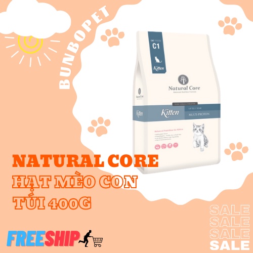 Thức Ăn Hạt Cho Mèo NATURAL CORE KITTEN 400g - Hạt Cho Mèo Con 400g (Chính Hãng)