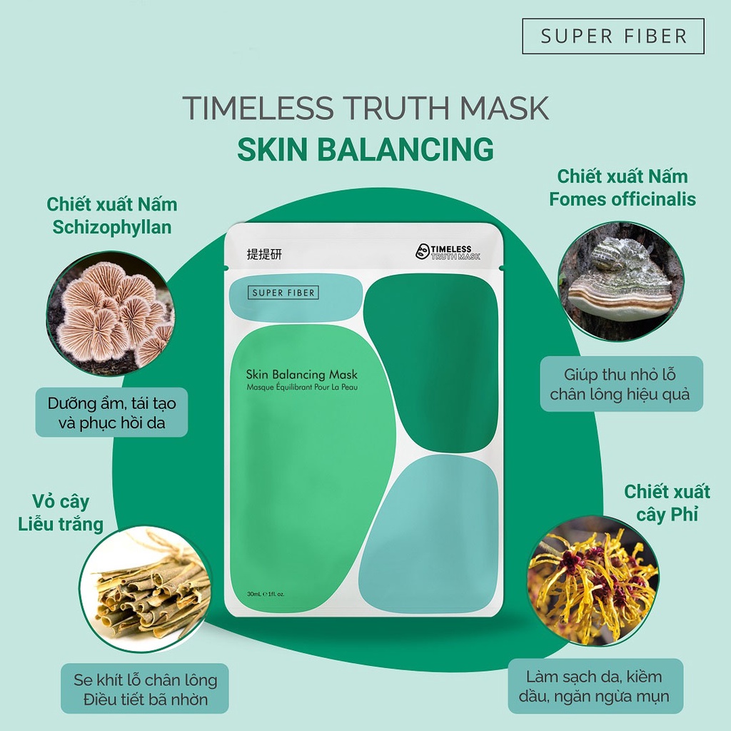 Mặt Nạ Timeless Truth Mask Skin Balancing Điều Tiết Bã Nhờn Và Se Khít Lỗ Chân Lông 30ml