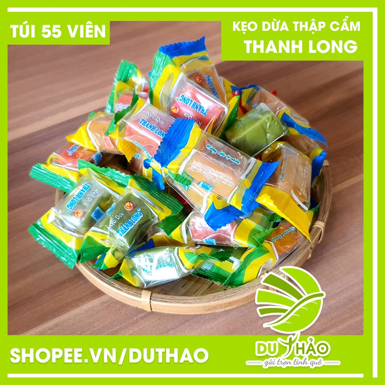 Kẹo dừa thập cẩm nhiều vị, kẹo dừa Bến Tre, bánh kẹo ăn vặt