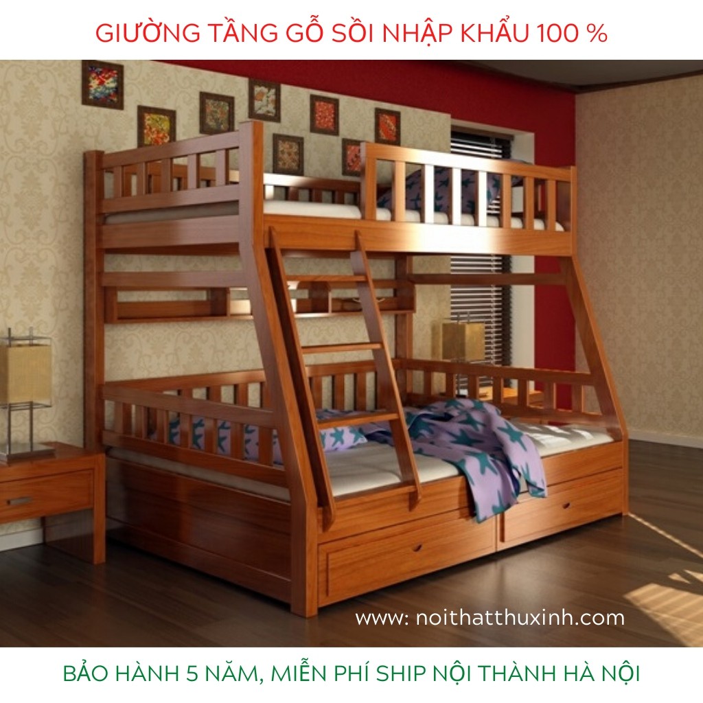 Giường 2 tầng trẻ em mẫu giường tầng đẹp cho bé trai