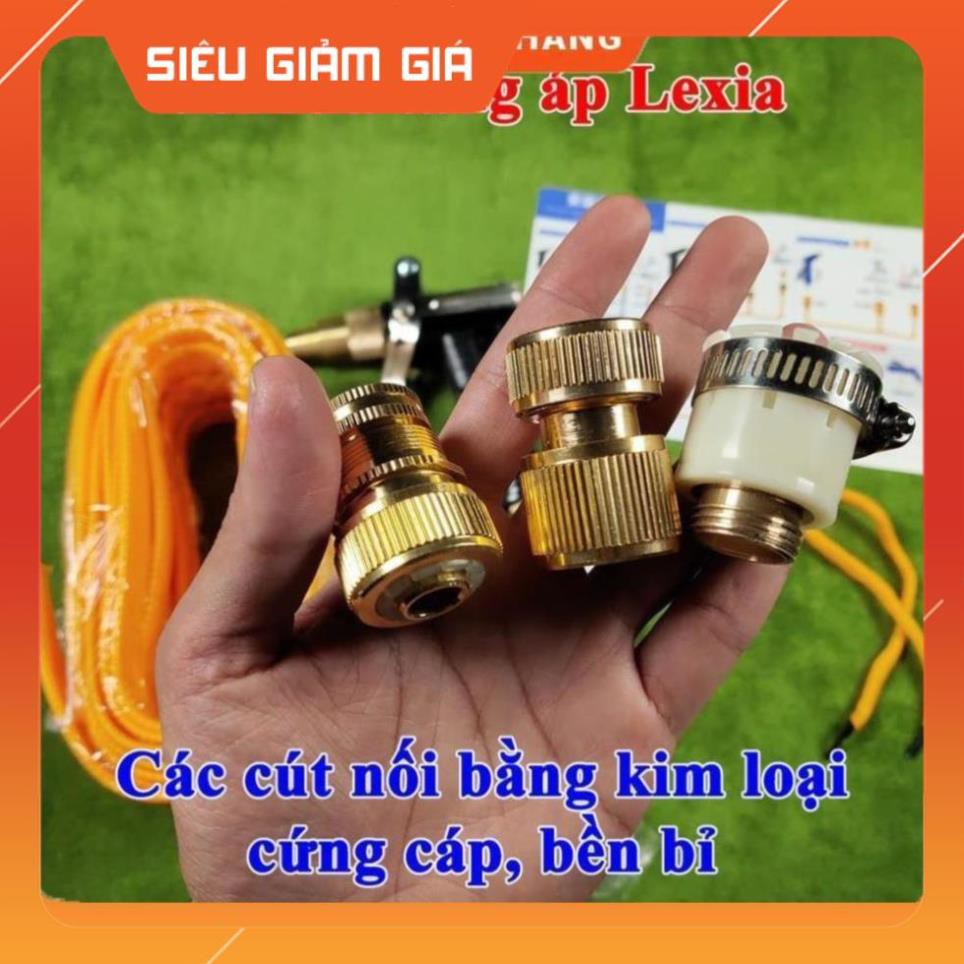 Vòi rửa xe tăng áp chính hãng 20m cút đồng nối đồng 621236