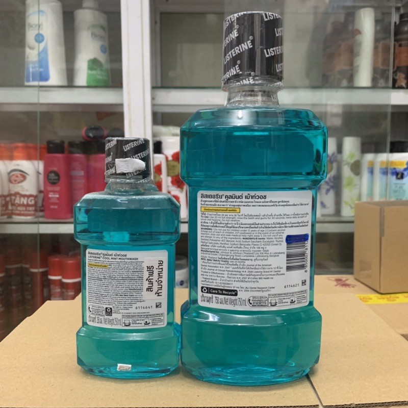 Combo 2 Chai Nước súc miệng Listerine chai 750ml / 250ml