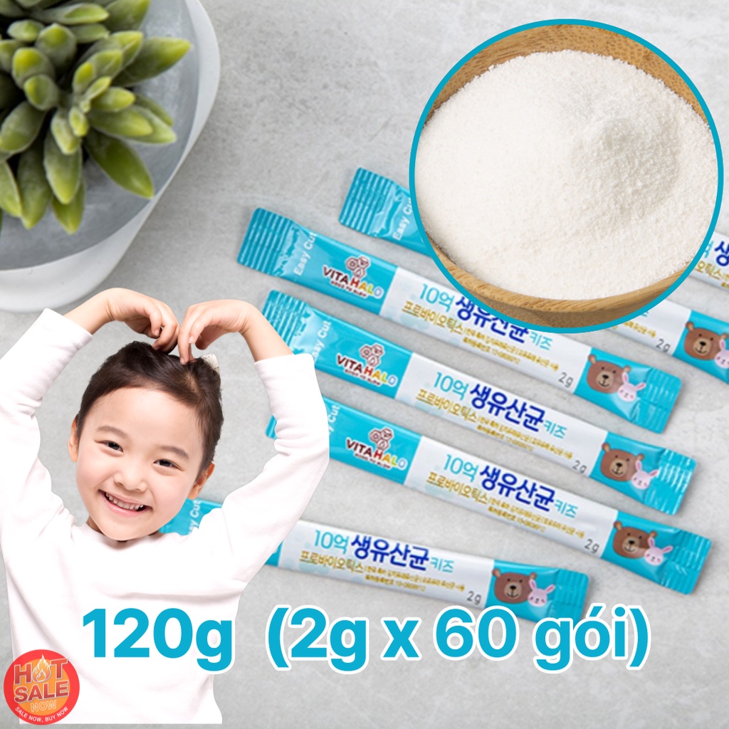 Probiotic lợi khuẩn cho trẻ em VitaHalo Hàn Quốc – 60 gói