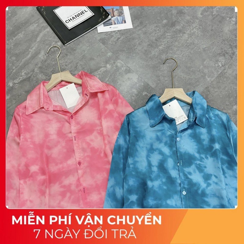 Sơ Mi Lụa Loang Cực Hot Về Hàng Chất lụa [ 𝐅𝐑𝐄𝐄 𝐒𝐇𝐈𝐏 ] Bao Mềm Đẹp Form Rộng hàng may kỹ Sỉ