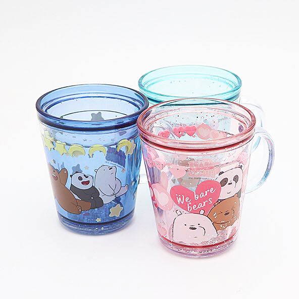 Cốc ly nhựa anh em gấu Bare Bear Chúng tôi đơn giản là gấu 260ml