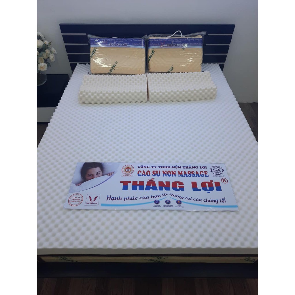 Nệm Cao Su Non Massage THẮNG LỢI - Tặng Bộ Quà 7 Món Cao Cấp - Độ bền, đàn hồi lên đến 30 năm