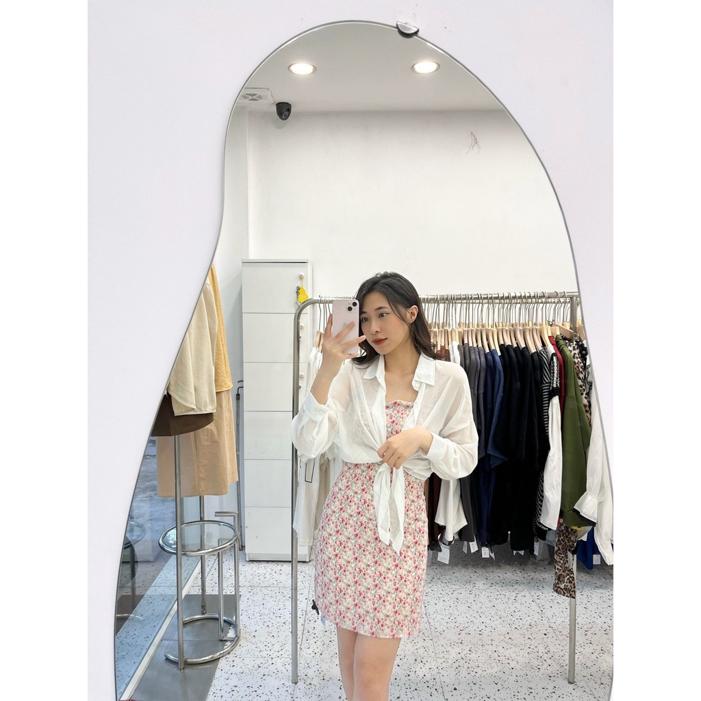 Váy 2 dây hoa kèm mút ngực và sơ mi S326 SUSTORE
