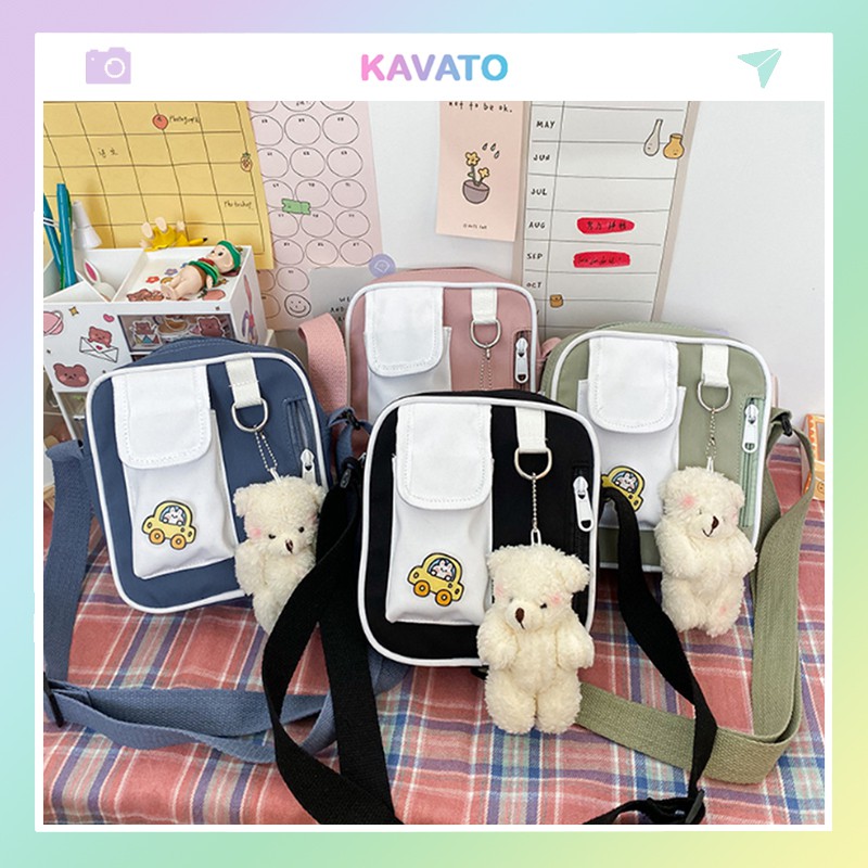 Túi tote giá rẻ vải canvas đeo chéo đi học KAVATO TX627