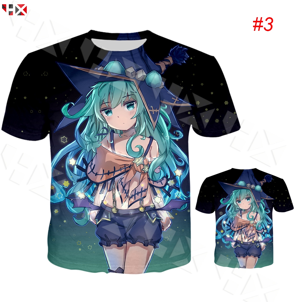 Hx Áo Thun Tay Ngắn In Hình Anime Date A Live 3D Thời Trang Unisex