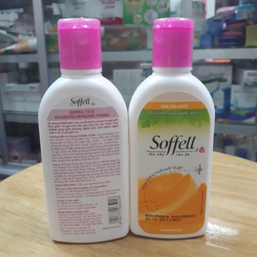 (Dược HN) Kem chống muỗi đốt Soffell chai 60ml