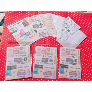 Sticker dán trang trí DIY set 4 tờ