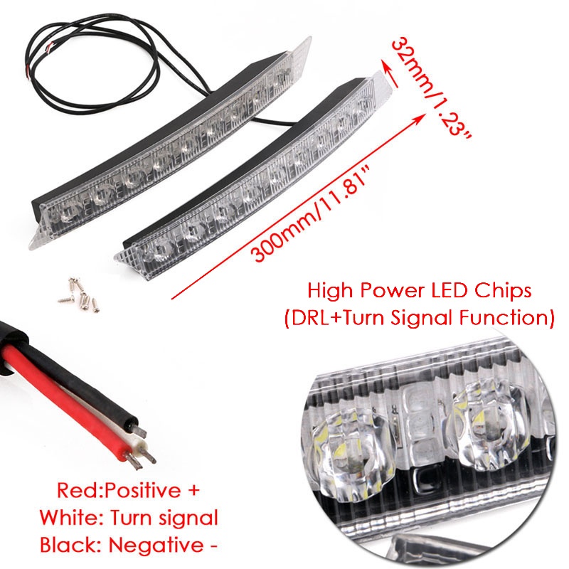 Bộ 2 Dây Đèn LED DRL Trang Trí Chạy Ban Ngày