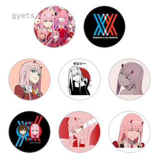 Ghim cài hình tròn 58mm in nhân vật truyện Darling In The Franxx dễ thương