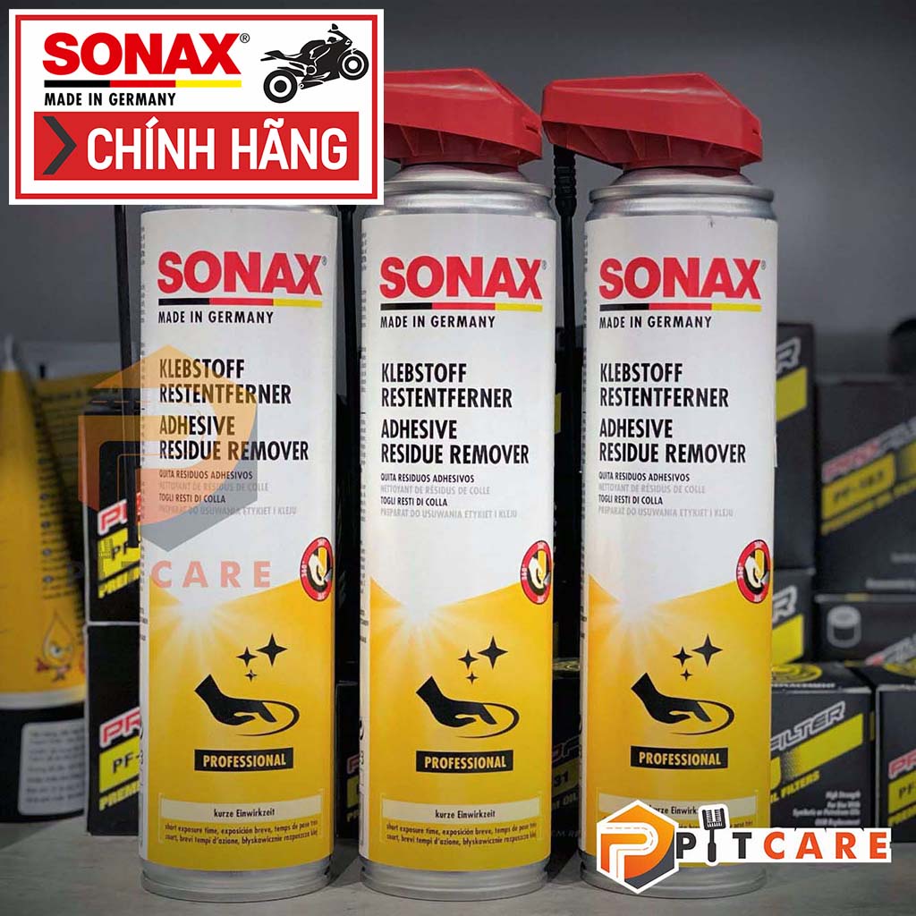 Chai Xịt Tẩy Keo Decal Sonax Adhesive Residue Remover 477300 400ml Tẩy Keo Dính Chuyên Dụng Cho Xe Hơi