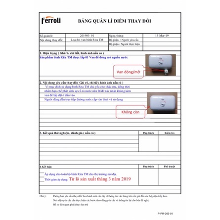 Máy nước nóng Ferroli Rita TM