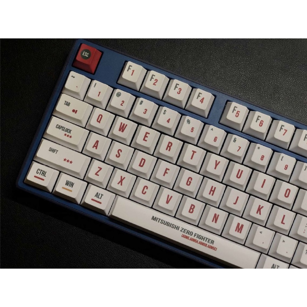 Bộ nút keycap PBT Cherry profile Zero Fighter 61 60 68 80 84 87 128