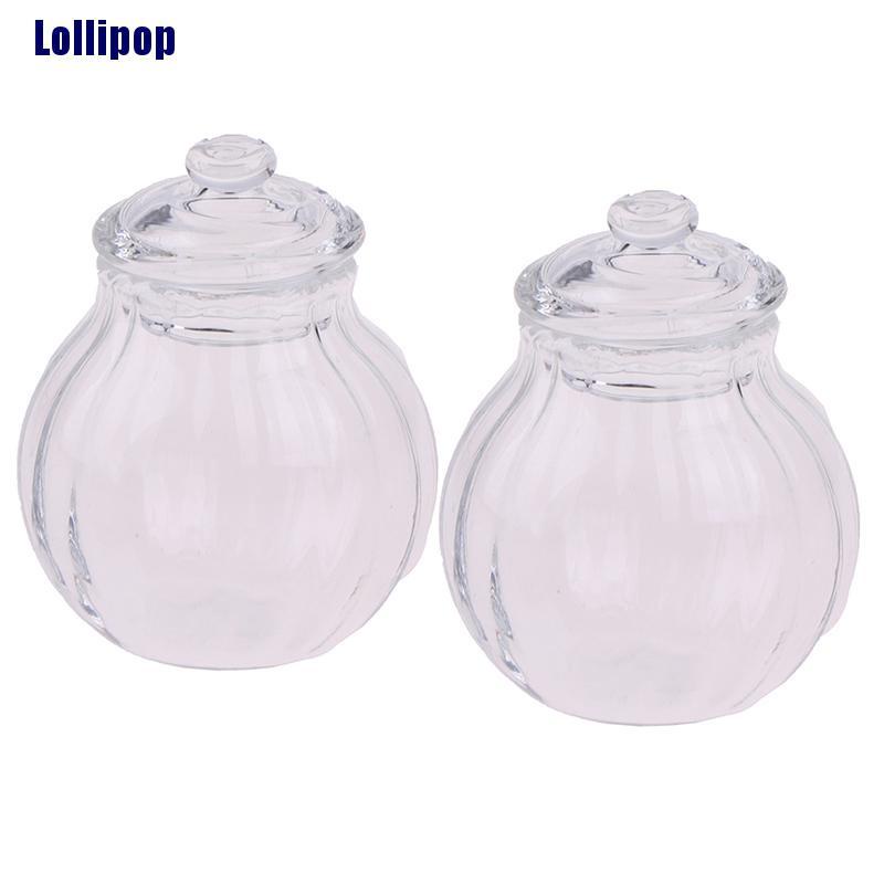 Lọ thủy tinh mini đựng kẹo tỉ lệ 1:12 cho nhà búp bê