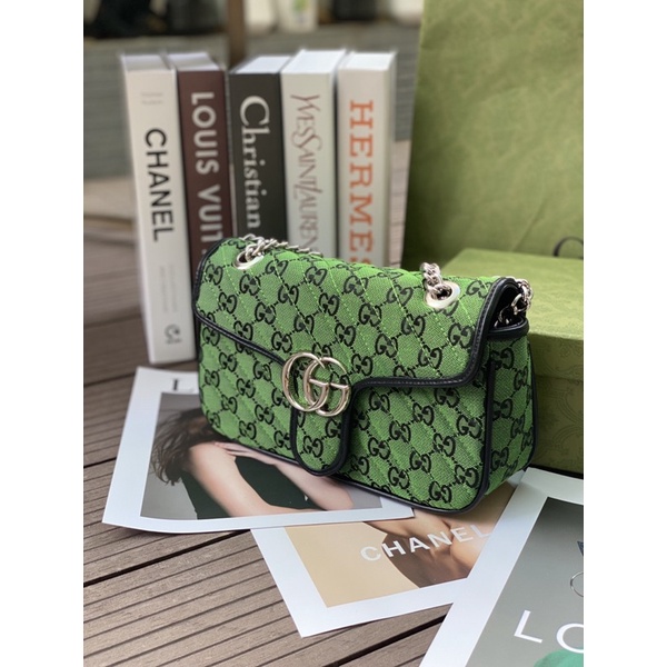 Túi đeo chéo gc marmont màu xanh mới
