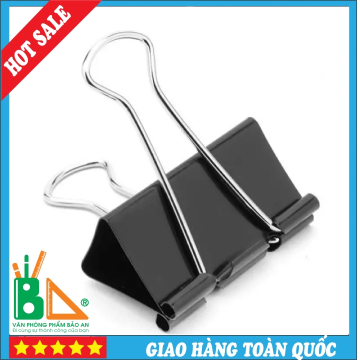 Kẹp Sắt/ kẹp bướm đen Clip 41mm hộp 12 chiếc