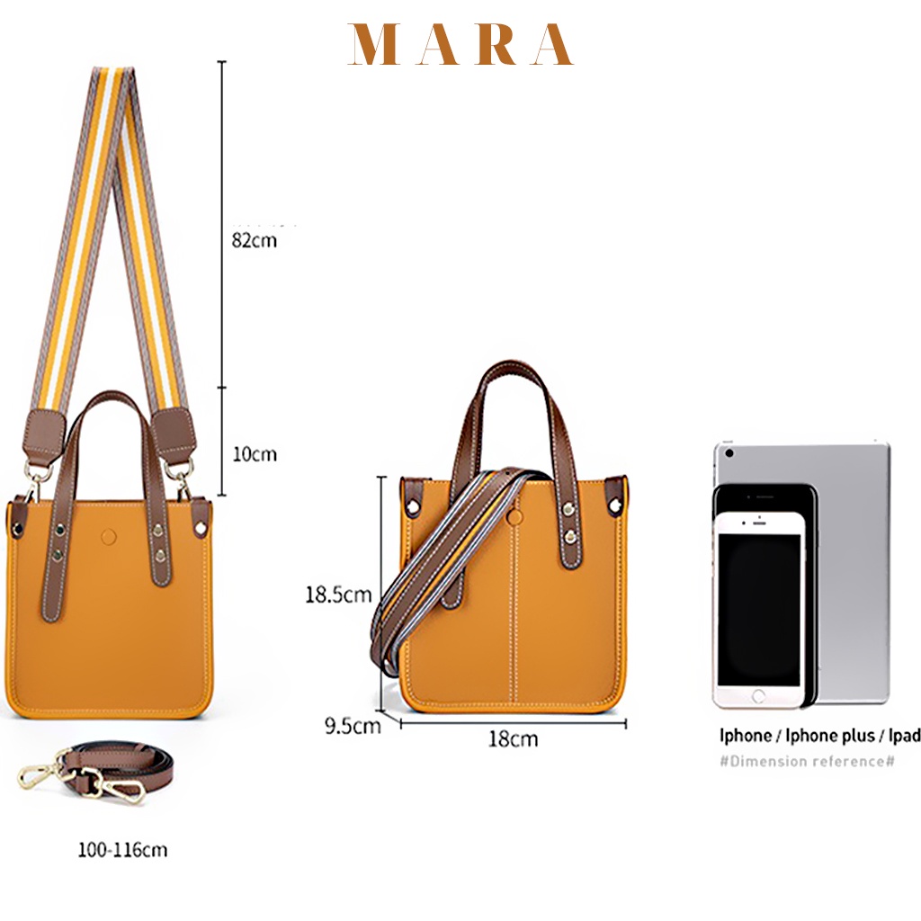 Túi da bò cao cấp Lionel Bag quai xách tay lệch, phối 02 bản dây đeo chéo