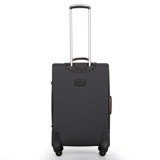 Vali vải du lịch phối da SAKOS HEMERA 4.5 (Size Cabin/ 4.5 Tấc/ TSA/ Đen trắng phối nâu)(Free Ship)