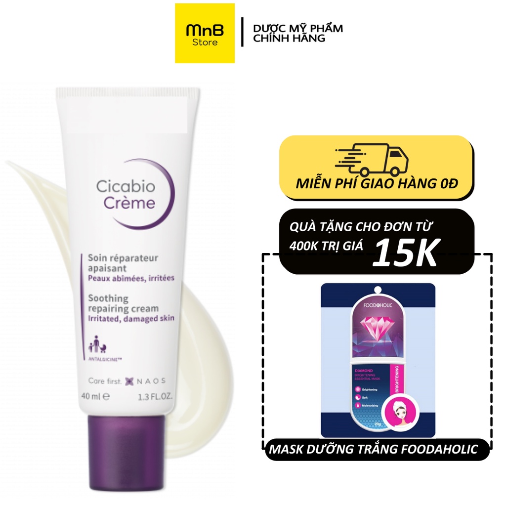 Kem dưỡng phục hồi Bio Cicabio Cream làm dịu và giảm đỏ rát da 40ml