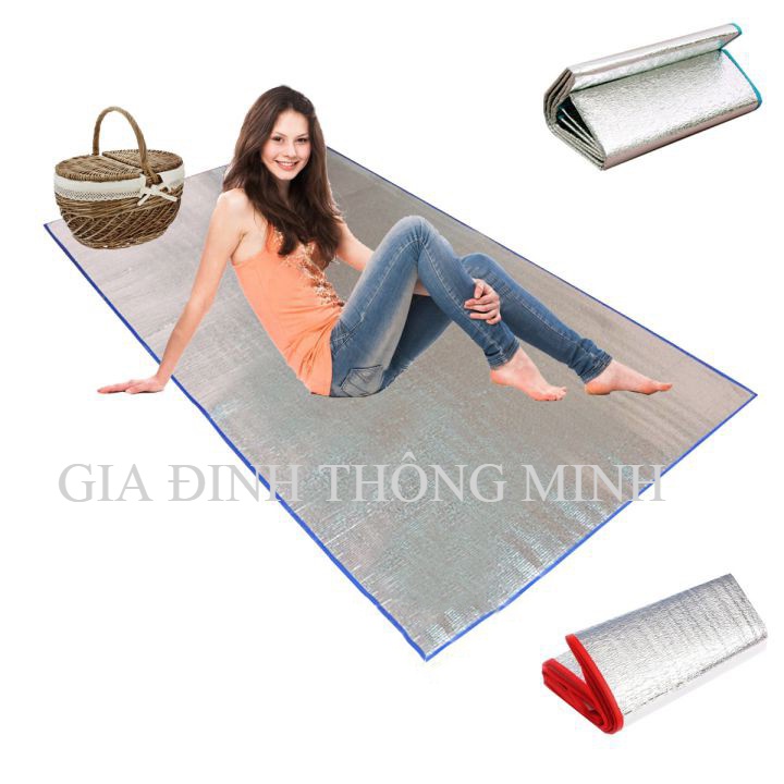 (𝗚𝗶𝗮́ 𝗦𝗶̉) Chiếu bạc ngủ trưa văn phòng dày 3.5mm-Tấm bạt trãi cách nhiệt cách âm Đa Năng Tiện Lợi Du lịch Dã ngoại