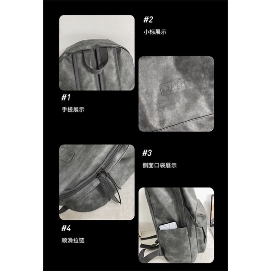 Ba lô nam nữ basic gam màu mốc da trơn cỡ trung bình to học sinh viên đi làm vs du lịch trẻ trung streetwear