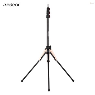 Andoer 190cm/74.8 Inch Portable Aluminum Alloy Photography Light Stand Reverse Folding Leg Stand 3-Section Flip Locks Design with 1/4 Inch Screw Thread for Ring Light Softbox Flash Light Reflector