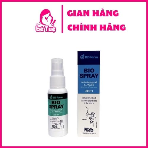 Xịt họng sinh học Bio Spray 30ml, nhập khẩu Hàn Quốc, chính hãng